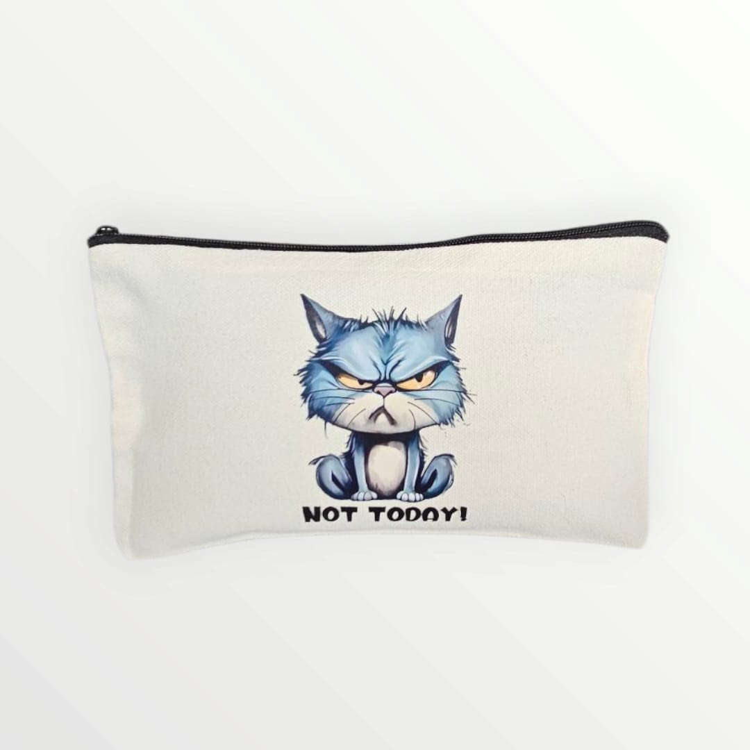 Estuche neceser con dibujo de gatito (20 x 11 cms)