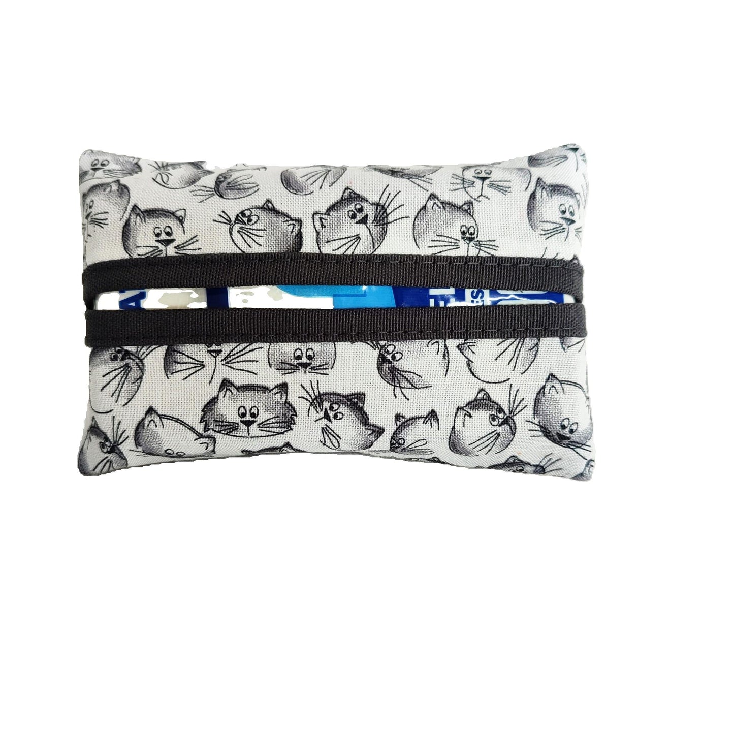 Porta pañuelos de tela con estampado de gatitos