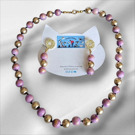 Conjunto Aurora Boreal – Collar y Pendientes