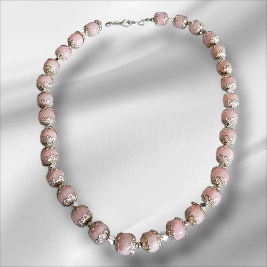 Collar Rosé Vintage con Detalles Florales