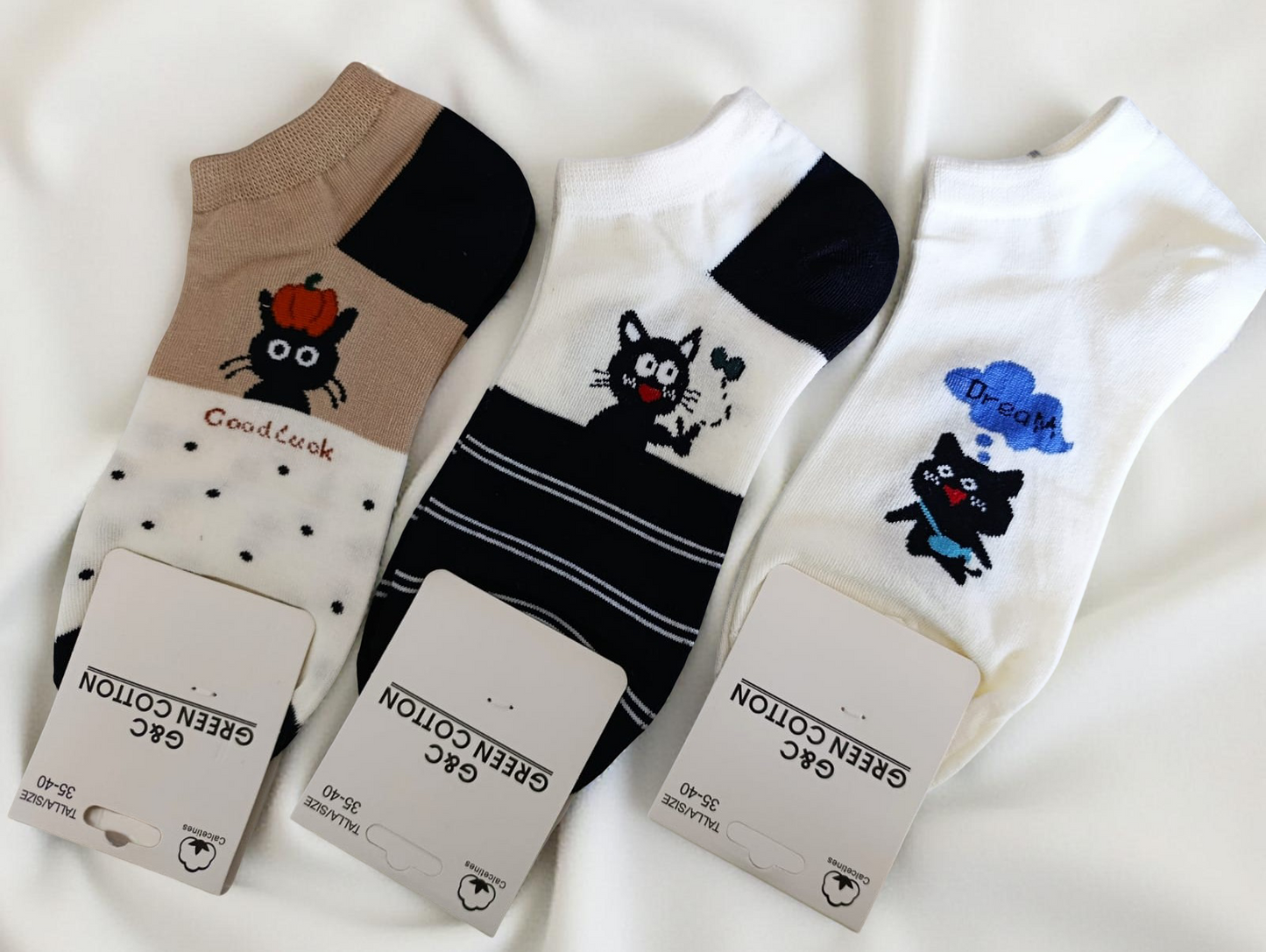 Calcetines Gato Suertudo – Pack 3 diseños