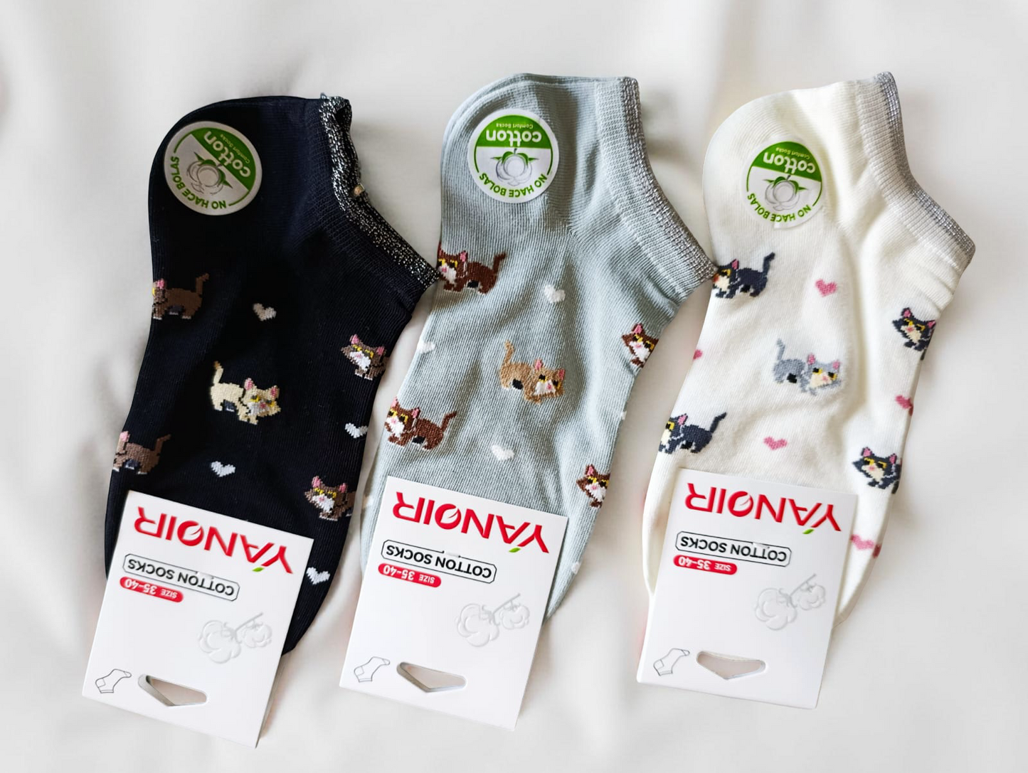 Calcetines “Mininos Pixelados” – Pack 3 pares