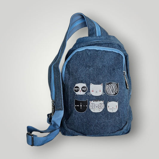 Mochila bandolera Vaquera Mini Gatos con Estilo 2