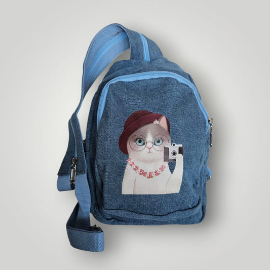 Mochila bandolera Vaquera Mini Gatos con Estilo 4