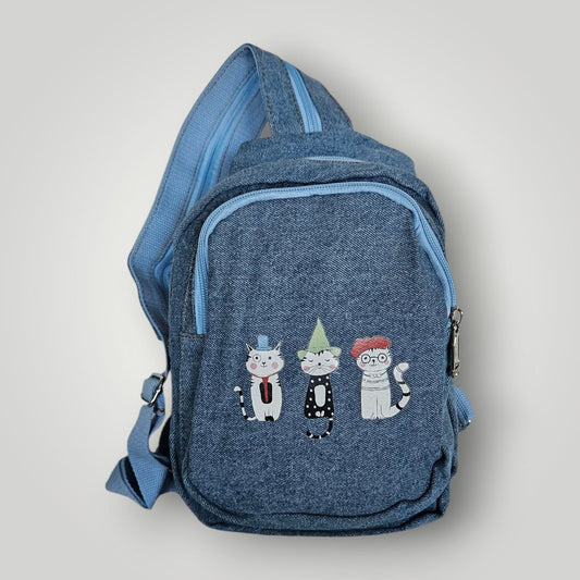 Mochila bandolera Vaquera Mini Gatos con Estilo 1