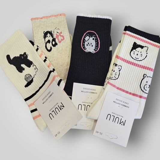 Calcetines Gatunos( pack de 4 pares)