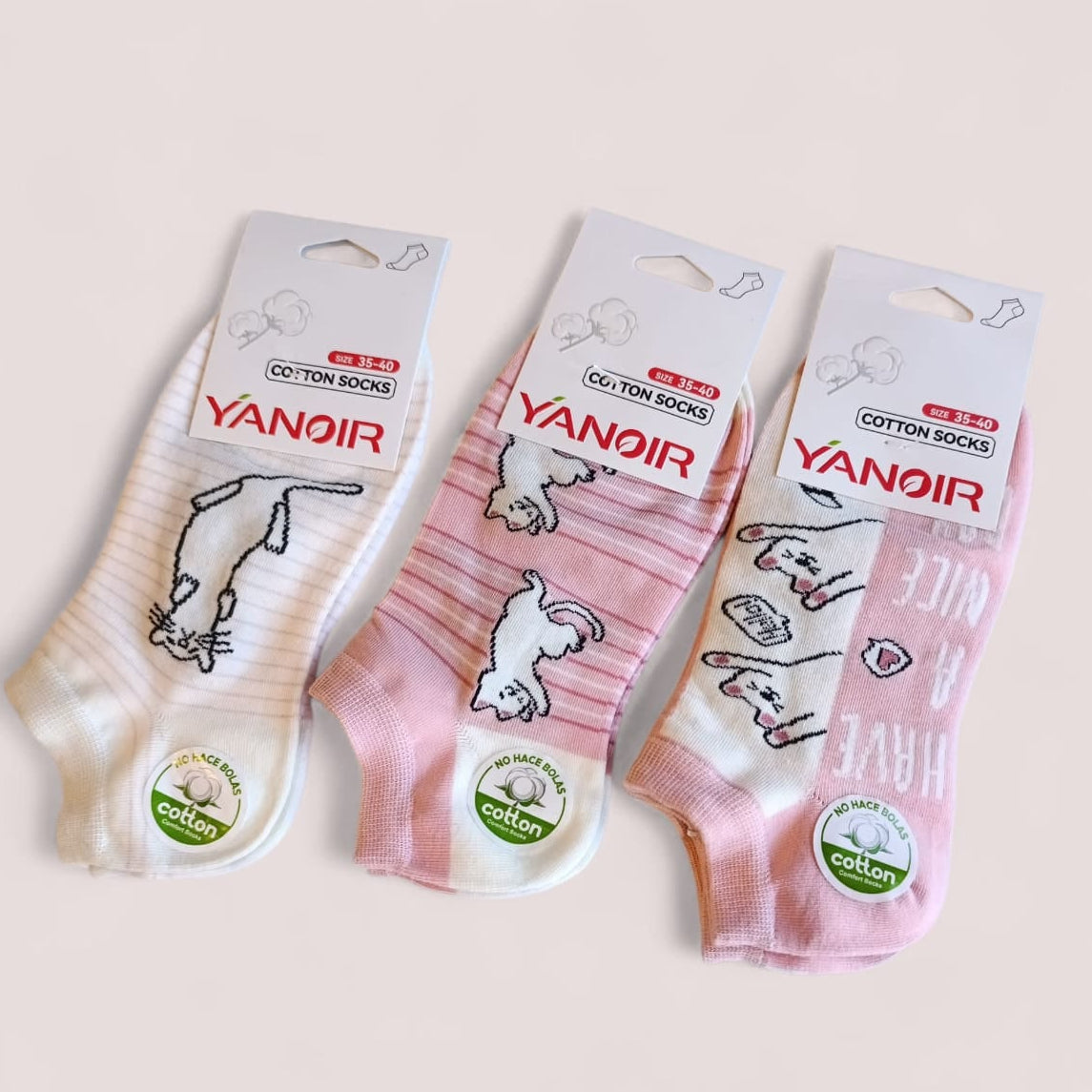 Calcetines “Gatitos Minimal” – Pack 3 pares