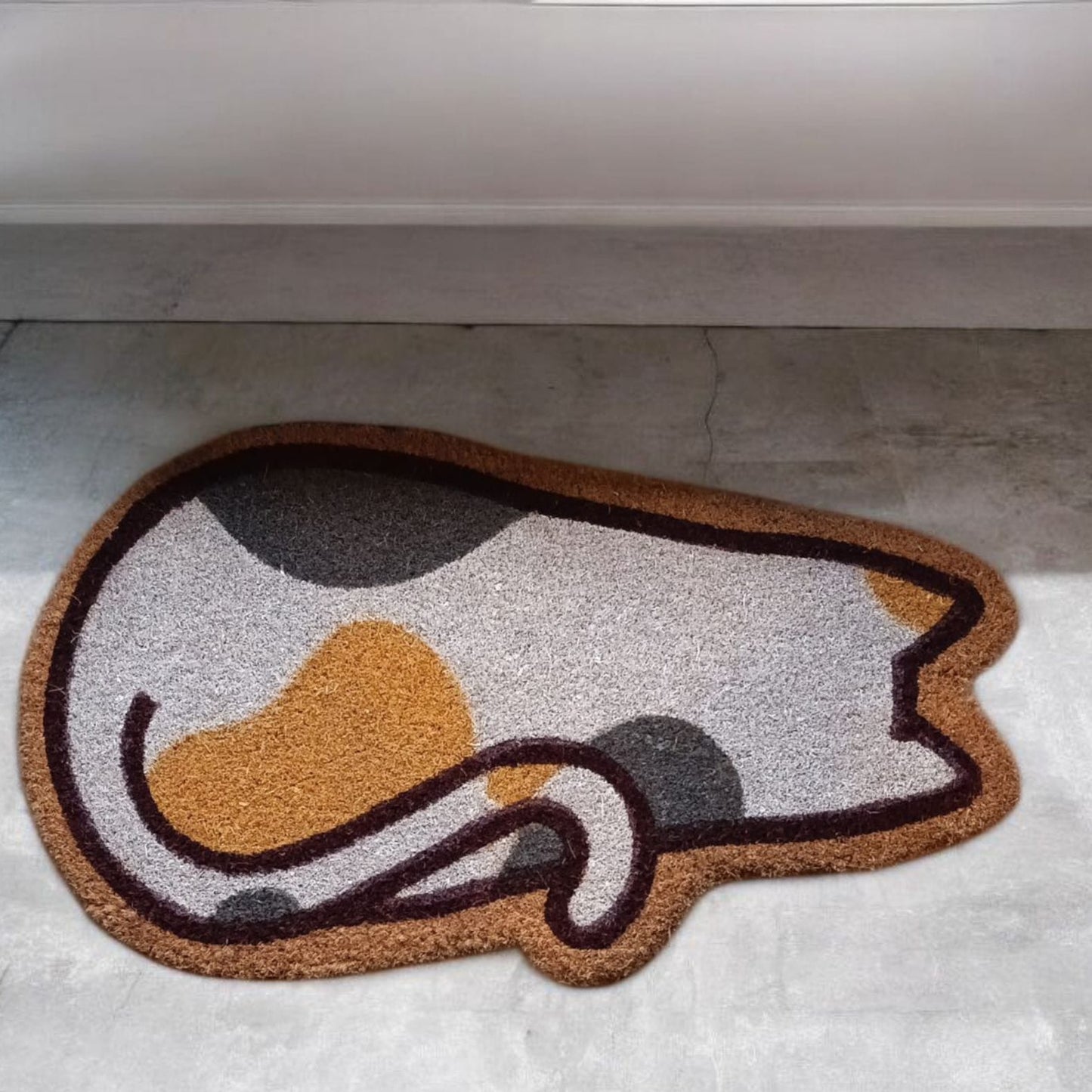 Felpudo Fibra de Coco – Gatito Durmiente (70×40 cm)