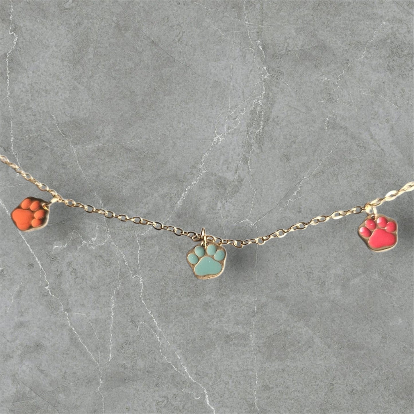 Collar Huellitas de Colores