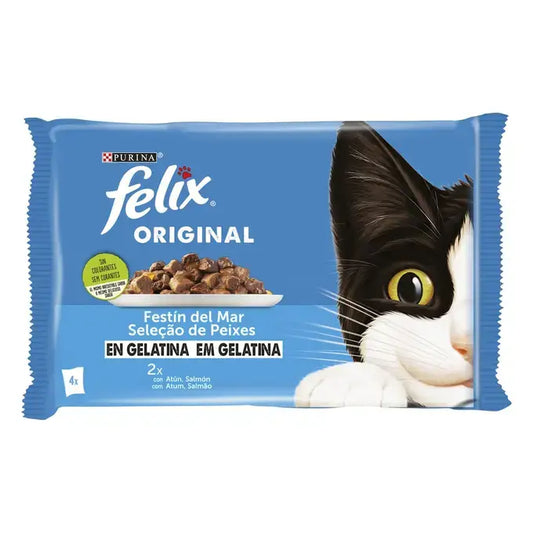 PURINA Felix Original Selección de Pescados Sobres en Gelatina 85g