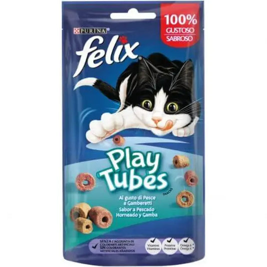 PURINA Felix Play Tubes Pescado y Gambas 50g
