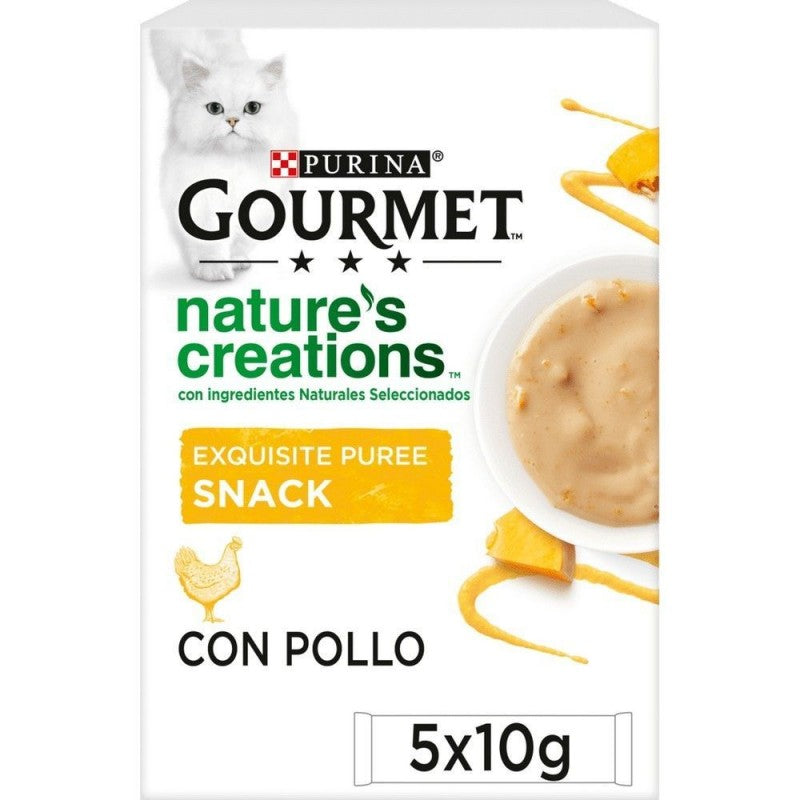 PURINA Gourmet Nature’s Creations Puré Pollo con Calabaza 5x10g