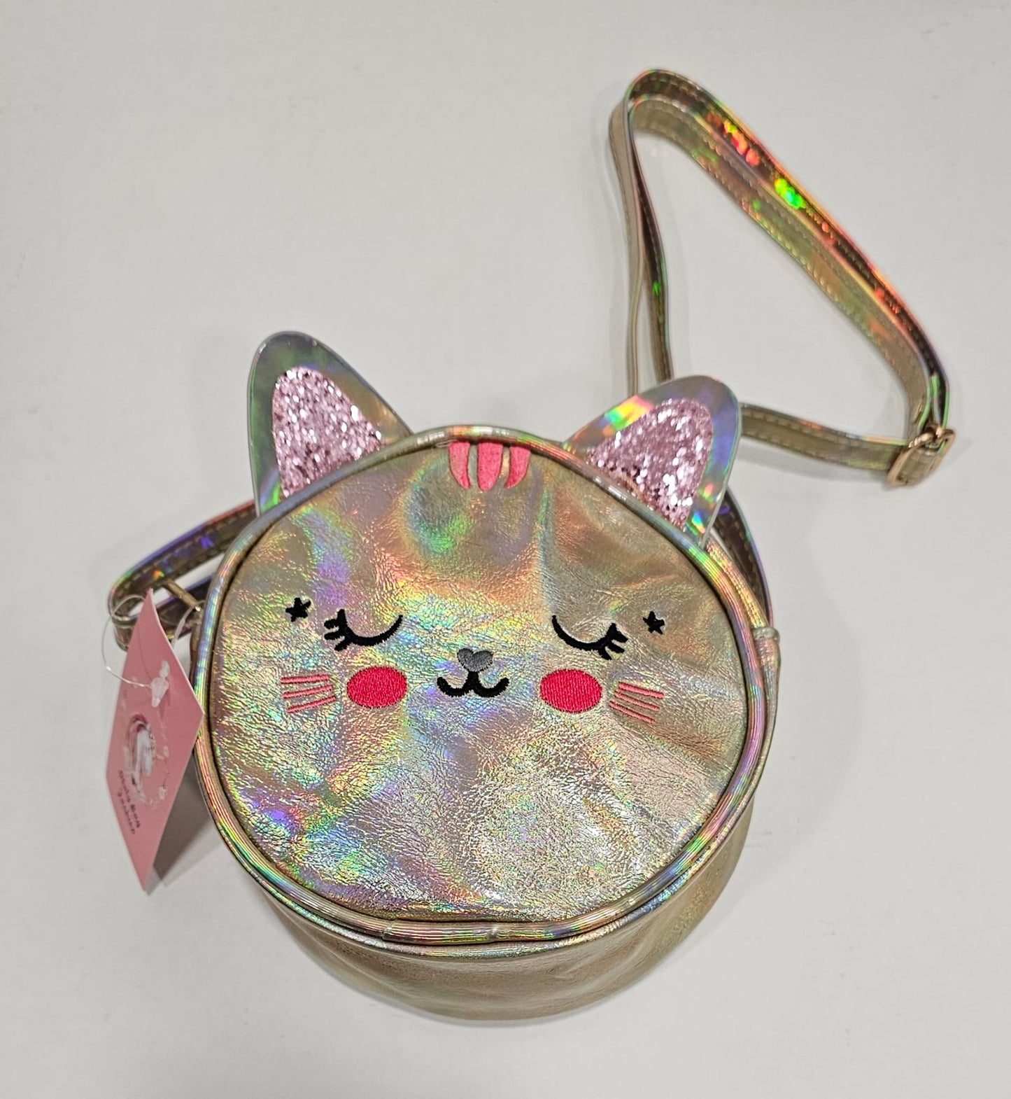 Bolso de gatito para niñ@ color dorado