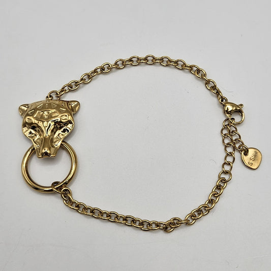 Pulsera de acero en color dorado colección Jaguar