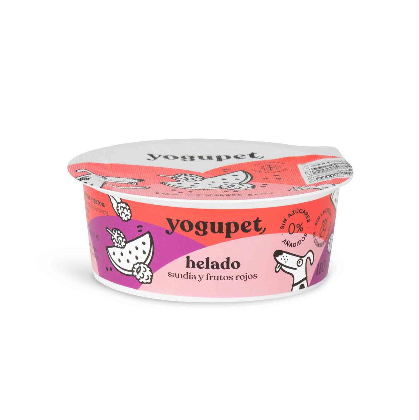 Yogupet Helado de Sandía y Frutos Rojos 110g