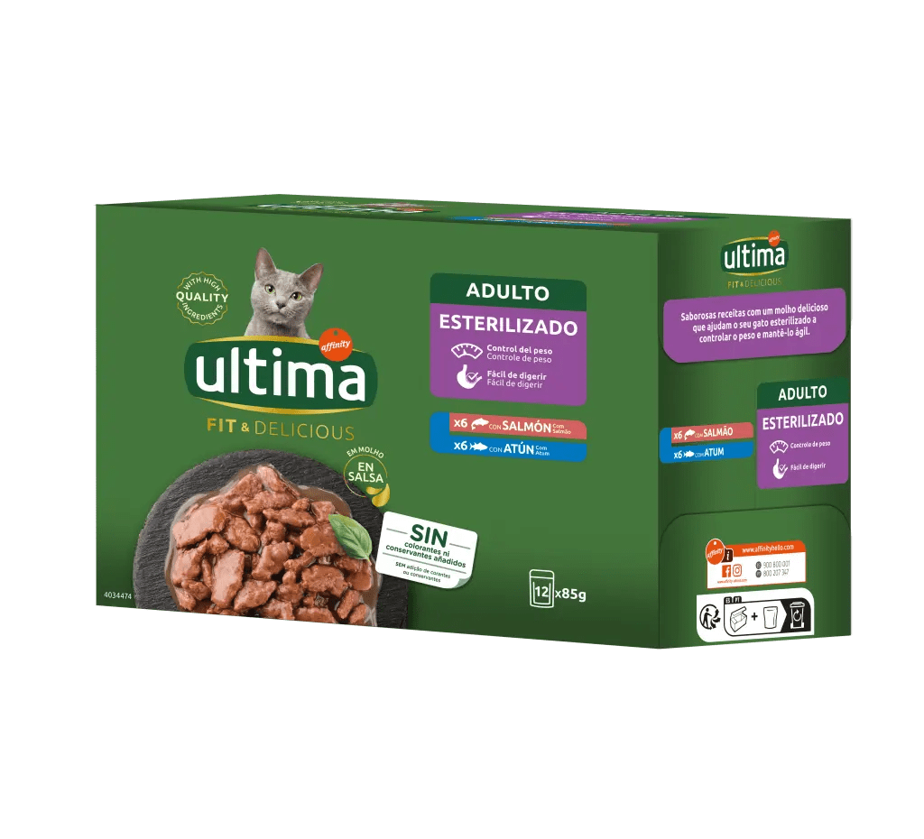 ULTIMA Fit & Delicious con Salmón y Atún (12X85 gr)
