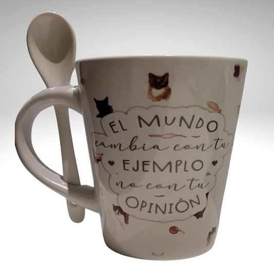 Taza cónica todos los gatines de la colonia