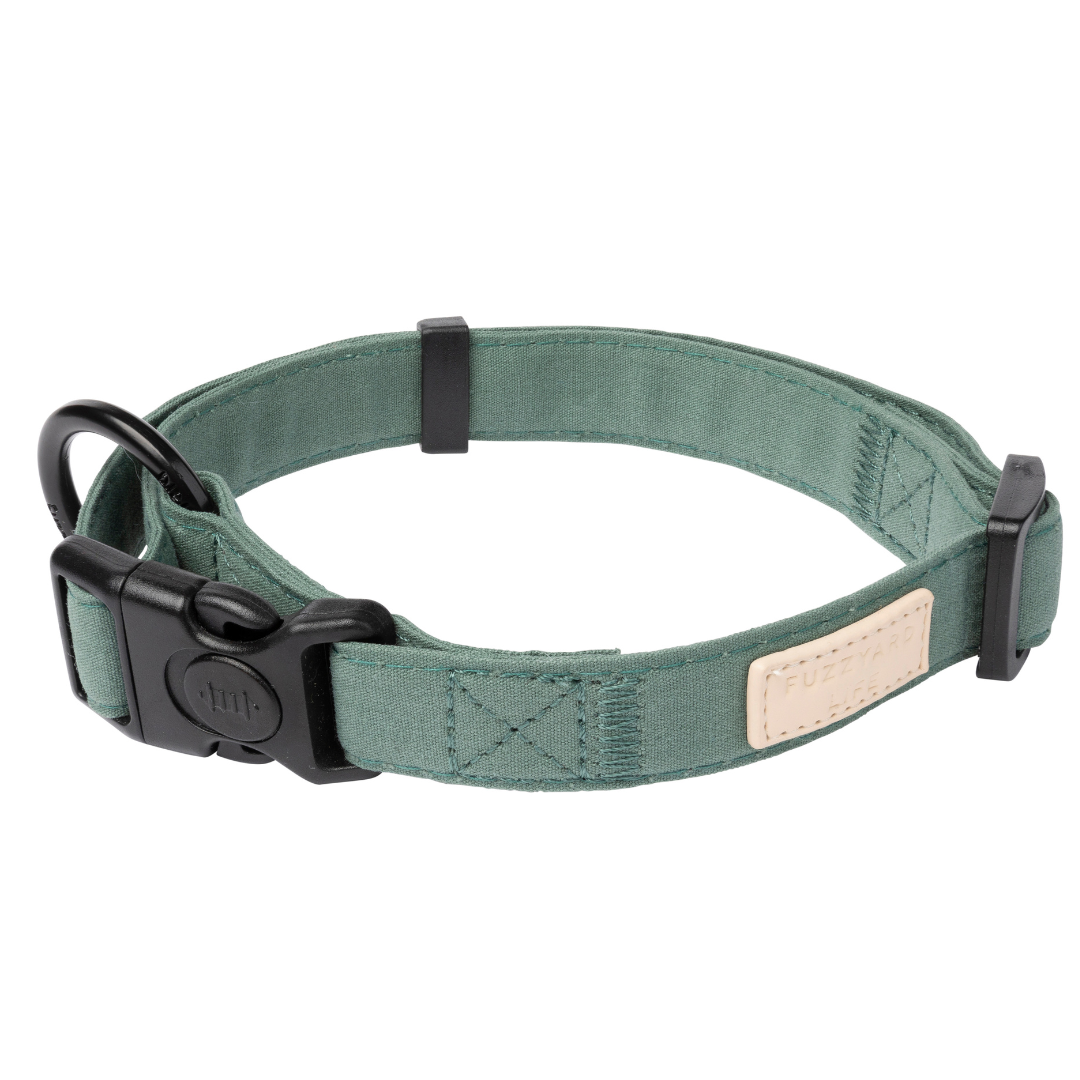 FuzzYard LIFE Cotton Collar - Myrtle Green