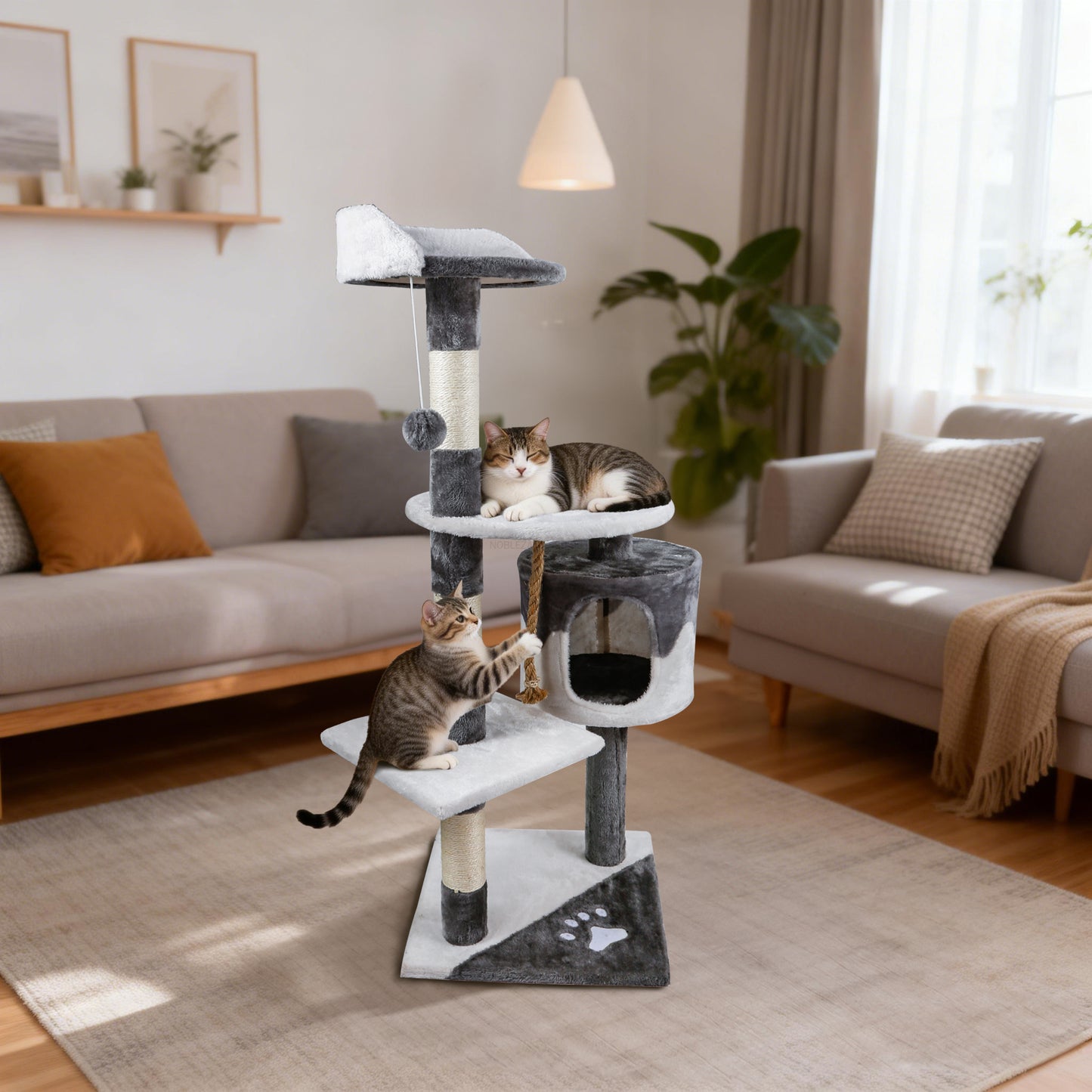 Árbol para gatos con forma de H
