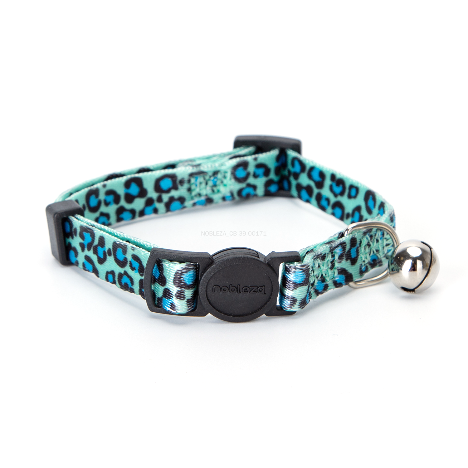 Collar de gato con estampado de leopardo y hebilla de seguridad