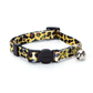 Collar de gato con estampado de leopardo y hebilla de seguridad
