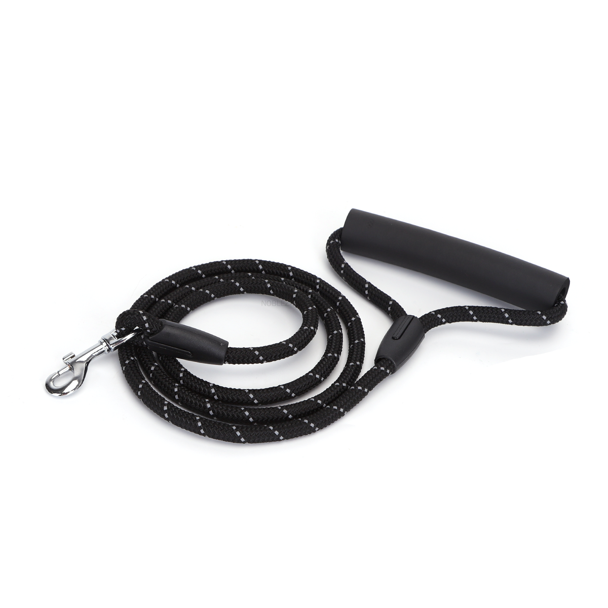 Arnés reflectante para perros con correa negro - S