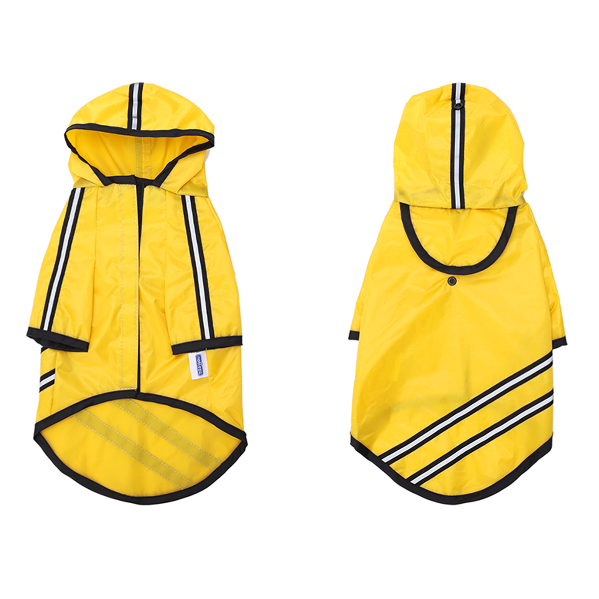 Chubasquero impermeable con capucha para perro – Amarillo 35 cm