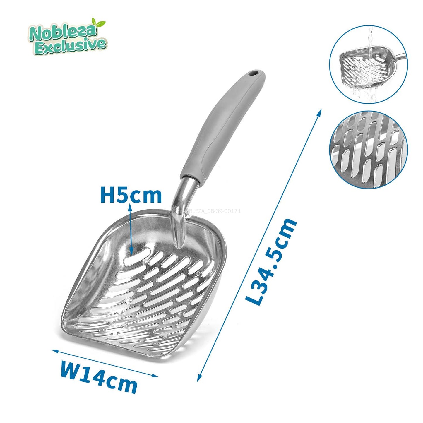 Nobleza Cuchara de aluminio para arena de gatos