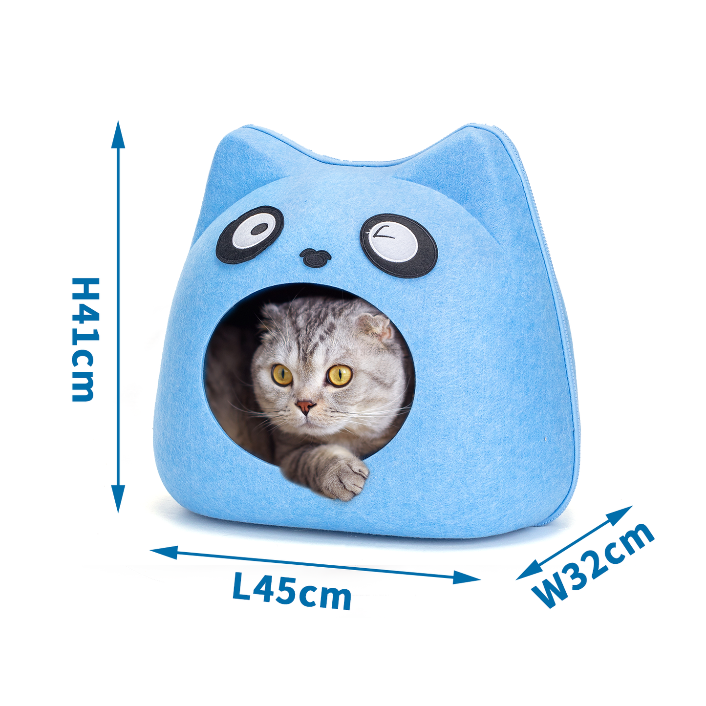 Casa para gatos con forma de panda