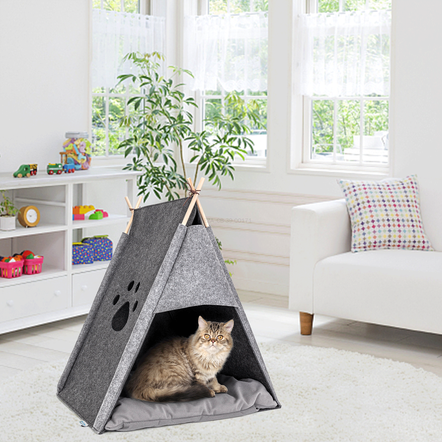 Tienda para gatos estampada