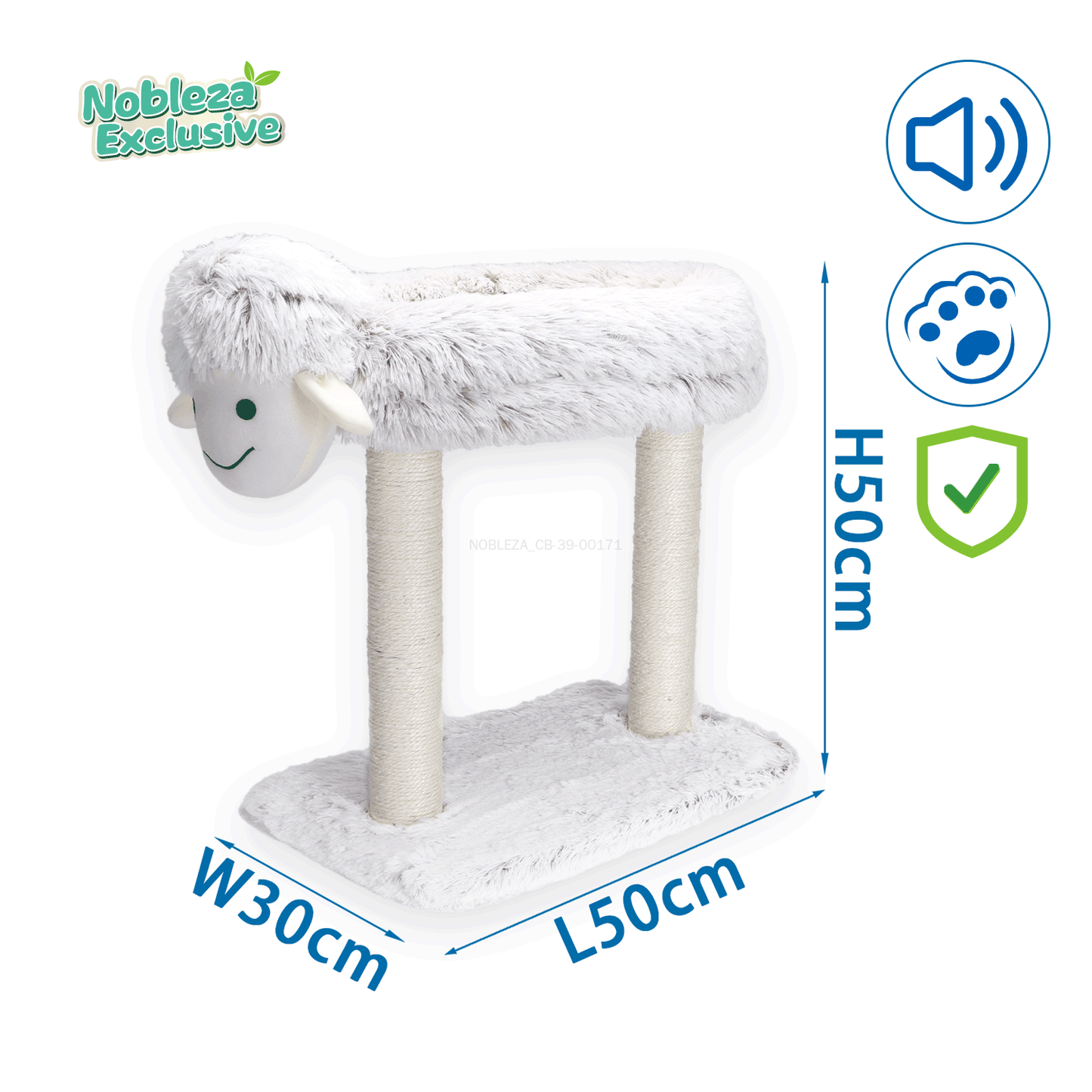 Nobleza árbol para gatos exclusivo en forma de cordero