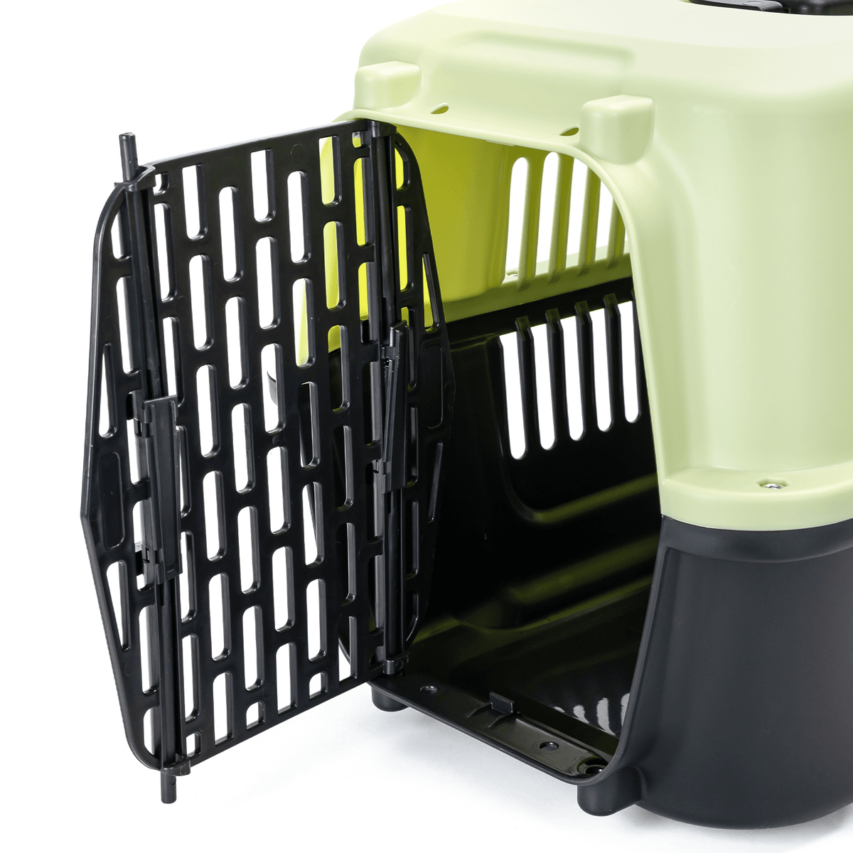 Transportín para perros y gatos verde de 48 × 31 × 30 cm