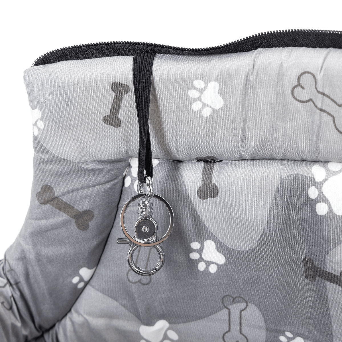 Bolso transportín estampado gris para perros