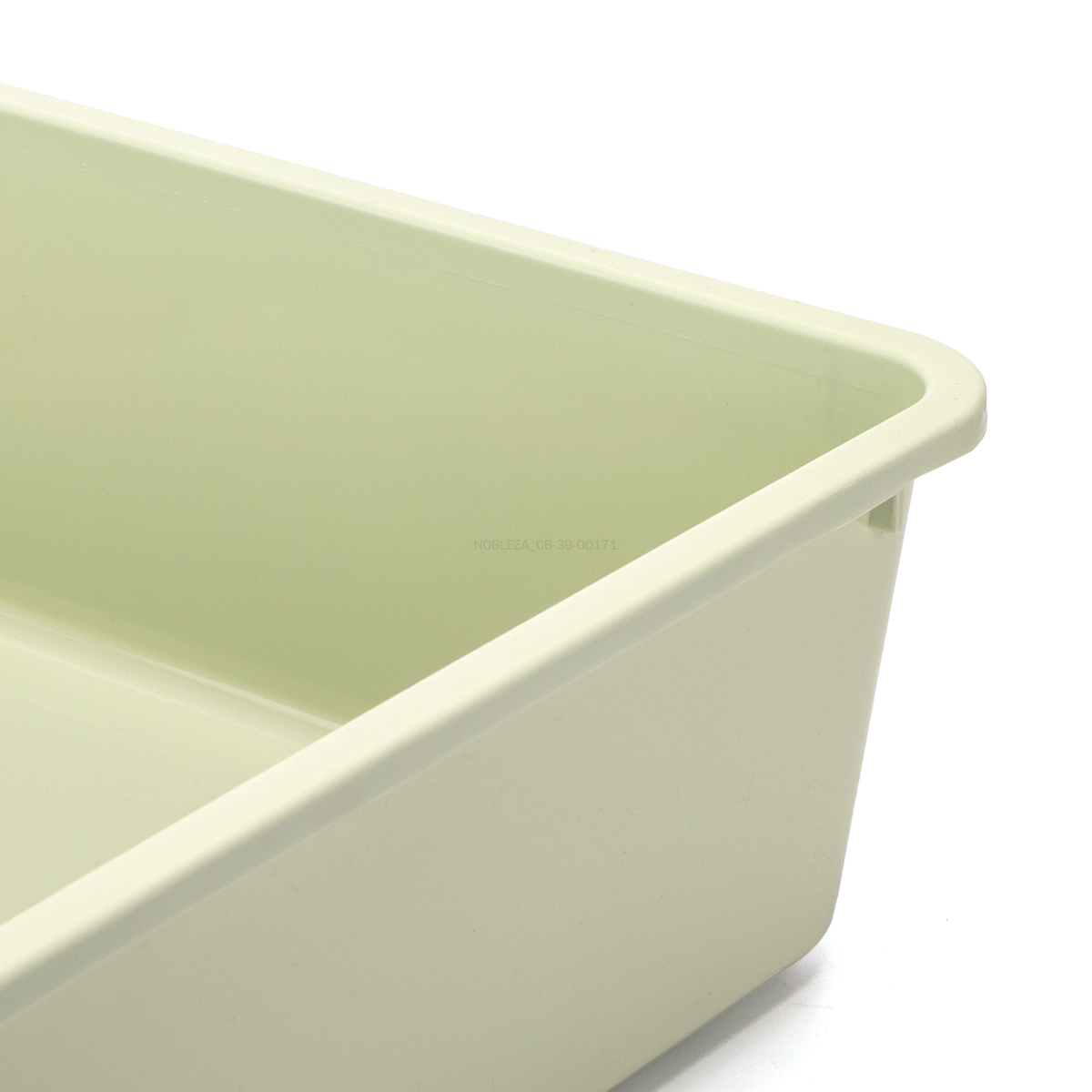 Arenero para gatos con pala de 43 × 32,5 × 12 cm - Verde