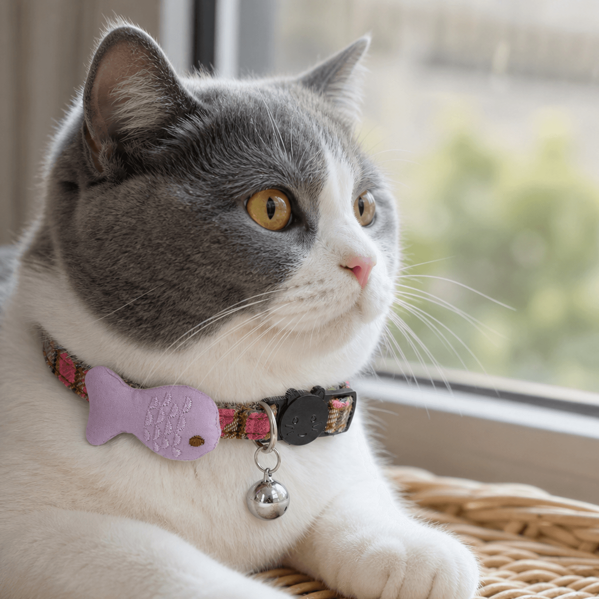 Collar para gatos con diseño de pez
