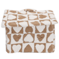Casita acolchada para perro y gato Corazón – Blanco y café