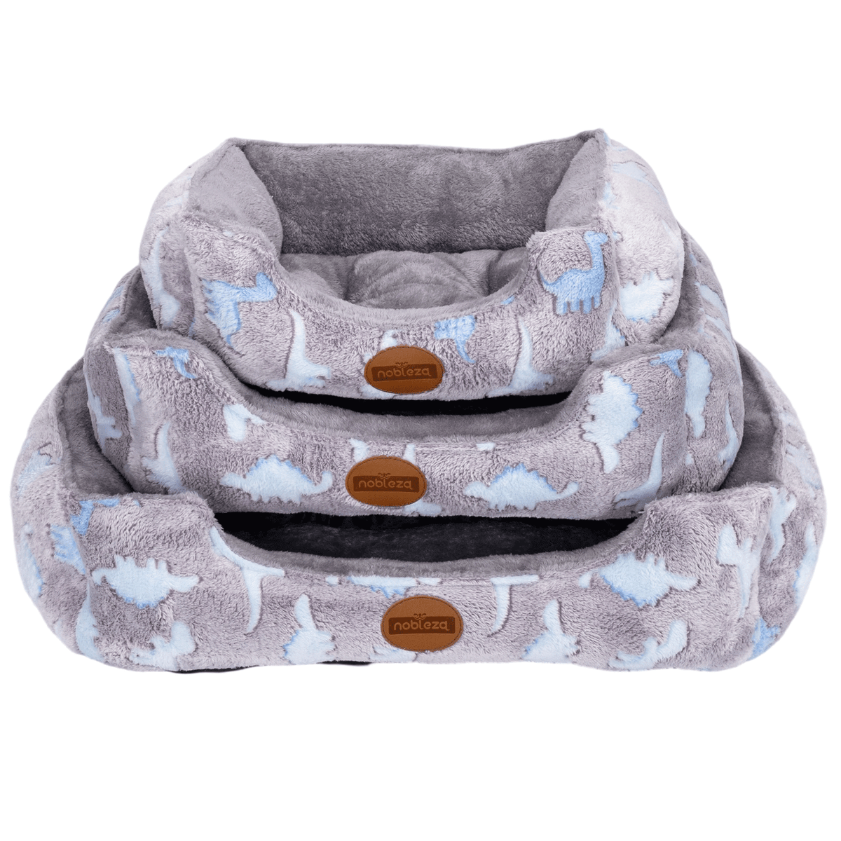 Set de 3 camas para perro y gato – Gris