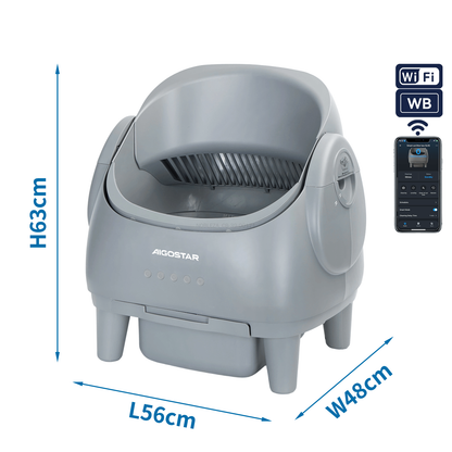 Arenero inteligente para gatos SL05 gris oscuro