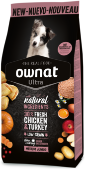 Ownat Ultra Medium Junior Pollo y Pavo