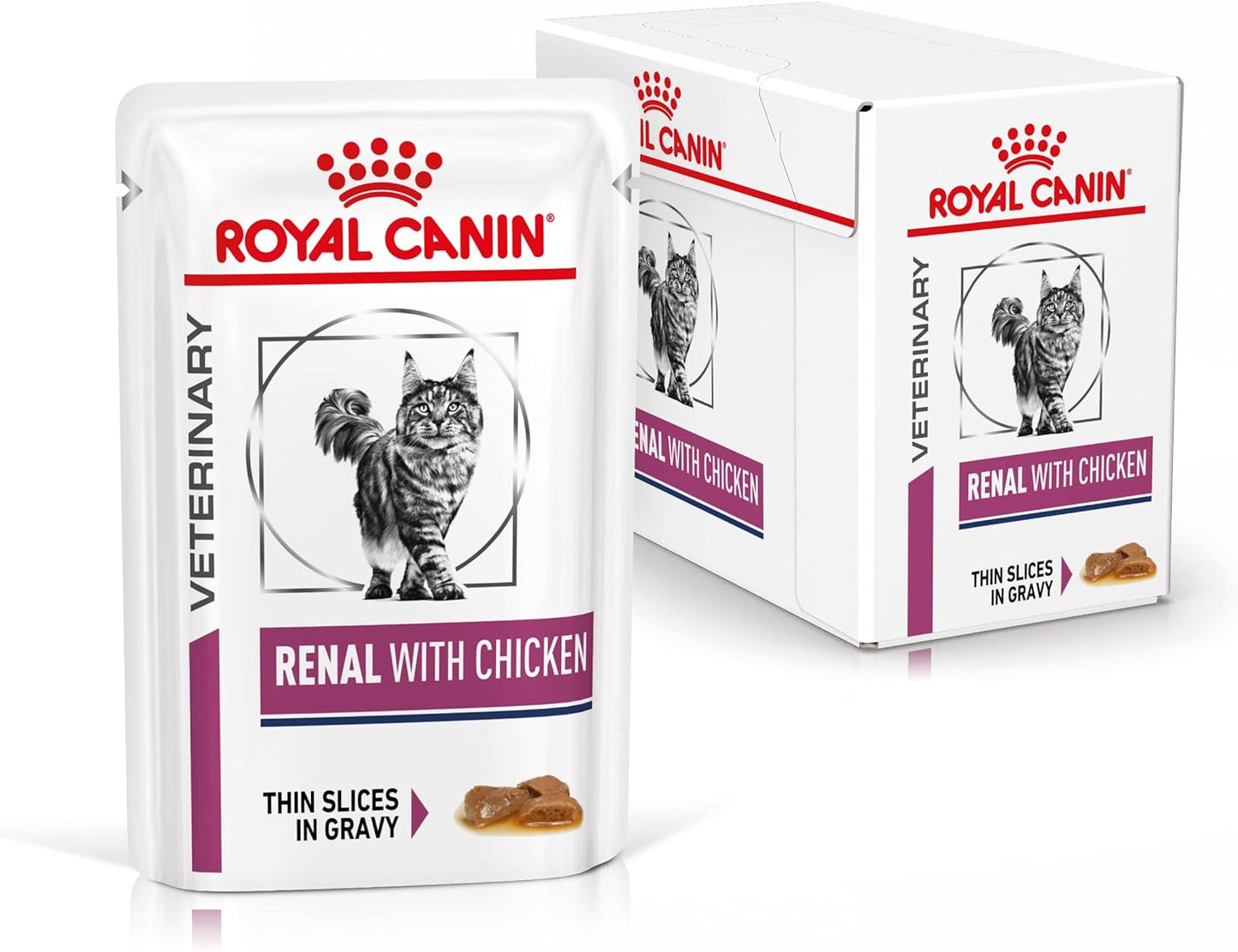 Royal Canin Veterinary Renal Cat 85 gr (Sobre pollo finas láminas en salsa)