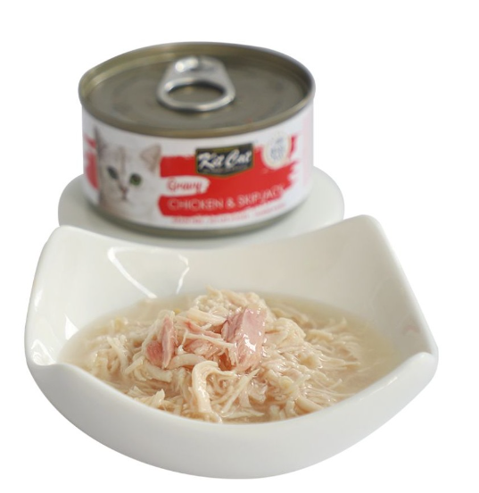 Kit Cat Lata Gravy - Pollo & Atún Bonito Skipjack 70g