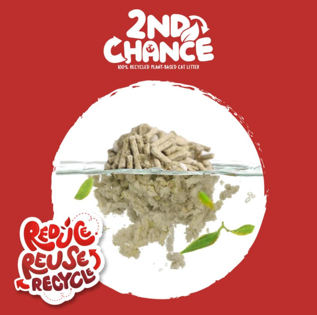 Kit Cat Arena Eco 2nd Chance - Hojas de Te Negro, Guisante y Yuca - 7L- 2.5KG