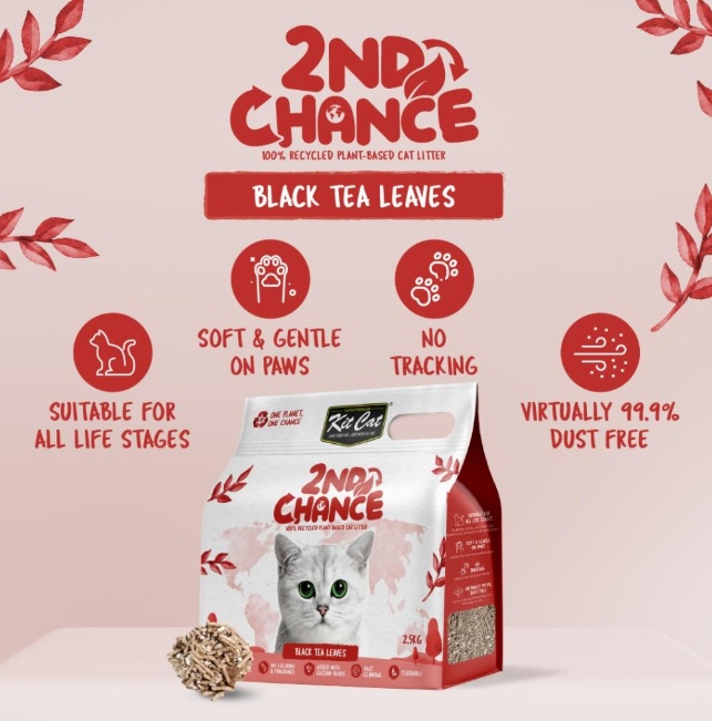 Kit Cat Arena Eco 2nd Chance - Hojas de Te Negro, Guisante y Yuca - 7L- 2.5KG