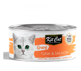 KIT CAT LATA GRAVY - ATÚN & SALMÓN 70G