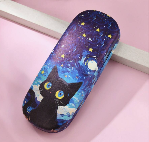 Funda para gafas con dibujos de gatines