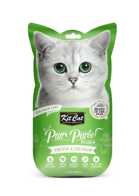 Kit Cat PurrPureePLUS - Pollo Collagen Care 60g