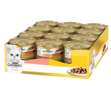 PURINA GOURMET GOLD Bocaditos salmón y pollo