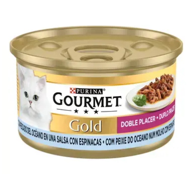 PURINA GOURMET GOLD doble placer con pescado y espinacas