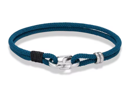 Pulsera de hombre de cordón con doble apertura