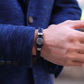 Pulsera de hombre de cordón con brújula